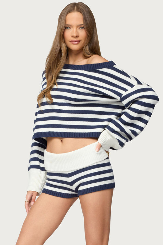 Saphi Striped Oversized Knit Set