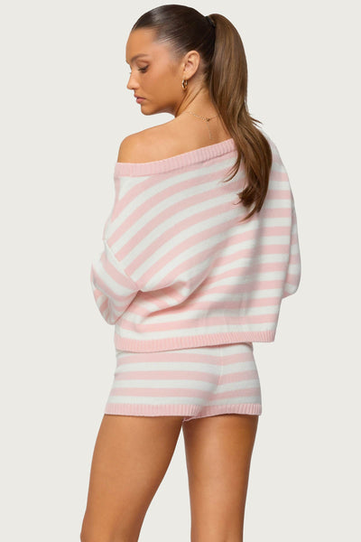 Saphi Striped Oversized Knit Set