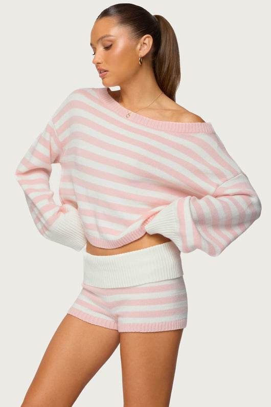 Saphi Striped Oversized Knit Set