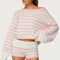 Saphi Striped Oversized Knit Set