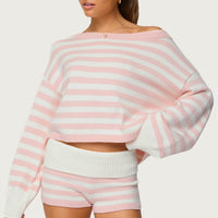 Saphi Striped Oversized Knit Set